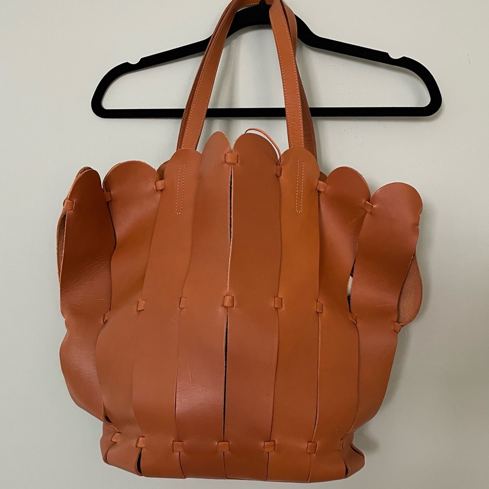 Oki-Doki Women's Handbag Purse Leather Tan Tote